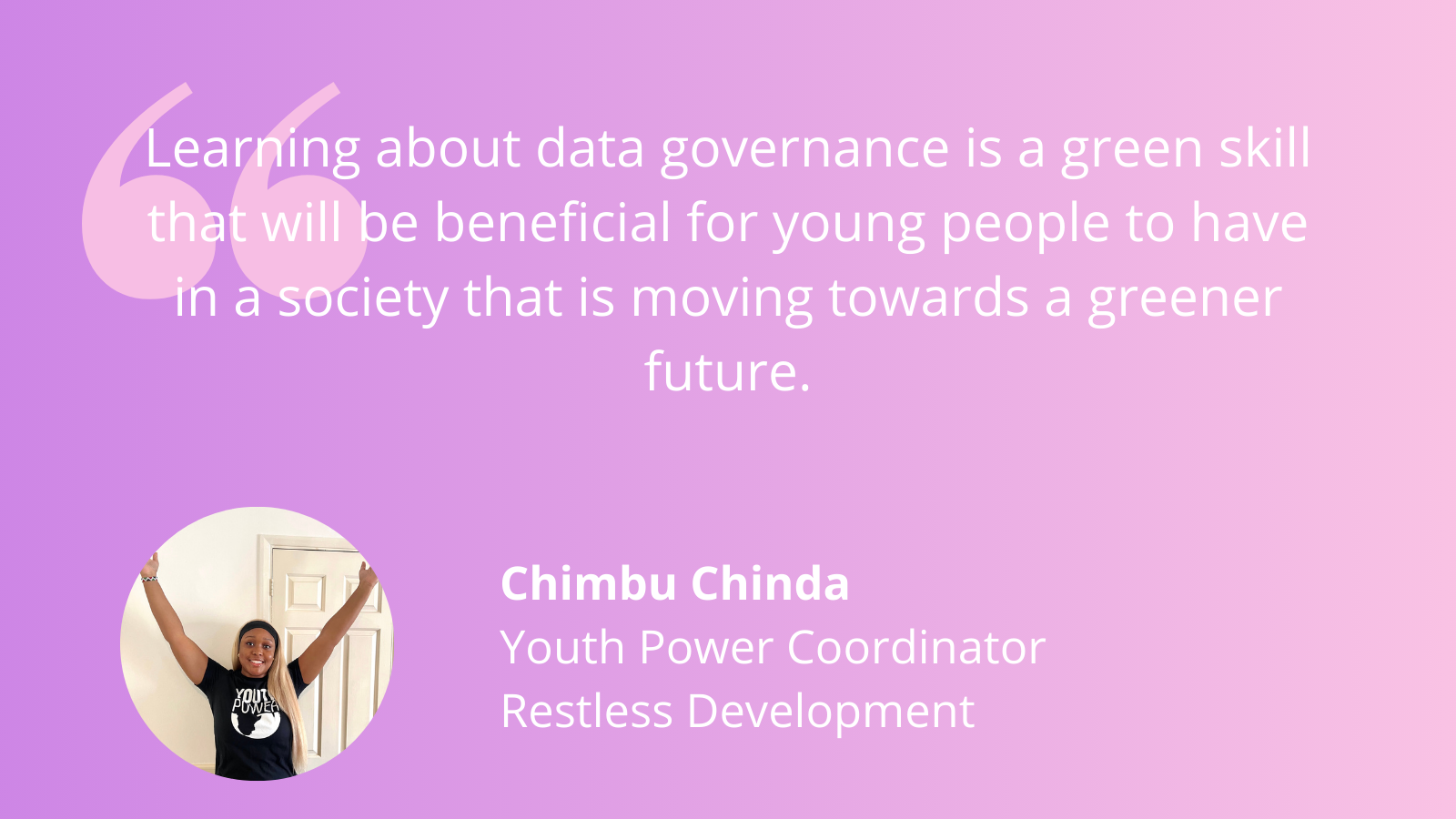 Chimbu Chinda on using data for more sustainable communities